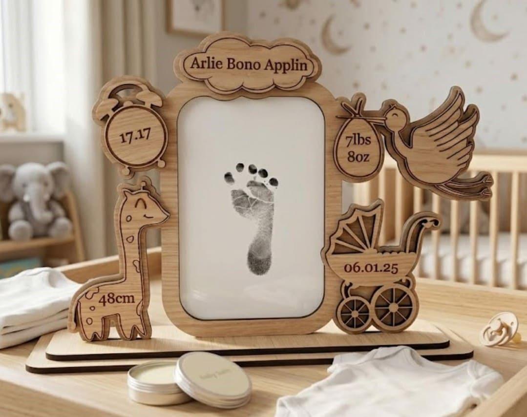 Custom baby birth stats frame
