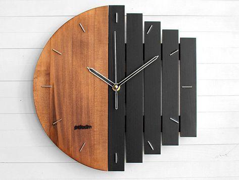 Custom semi-circle slat clock