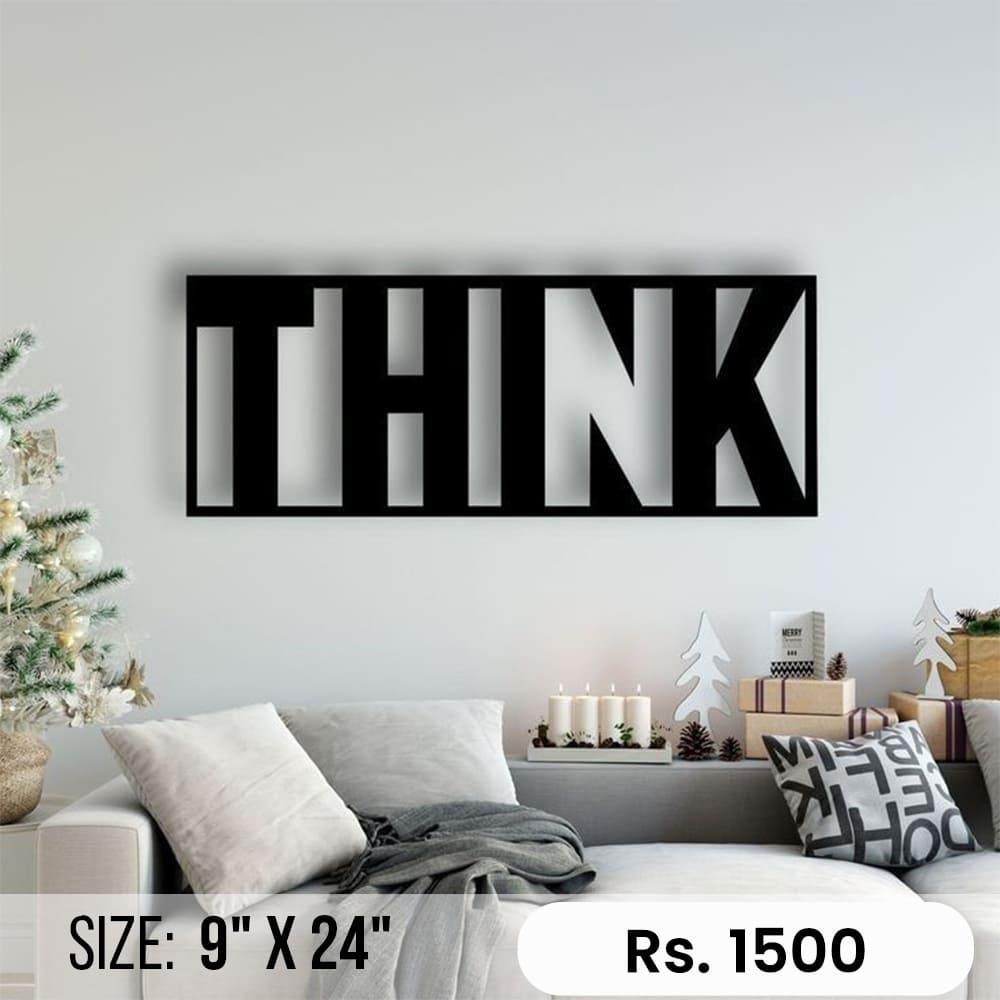Custom 'think' wall art