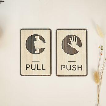Custom circular icon door sign