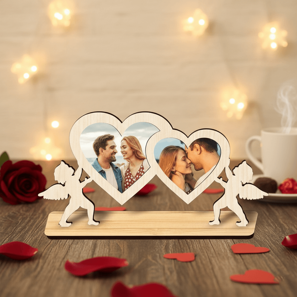 Custom cupid photo frame