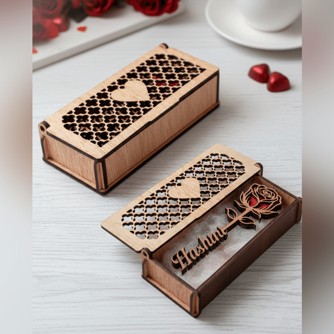 Custom personalized rose box