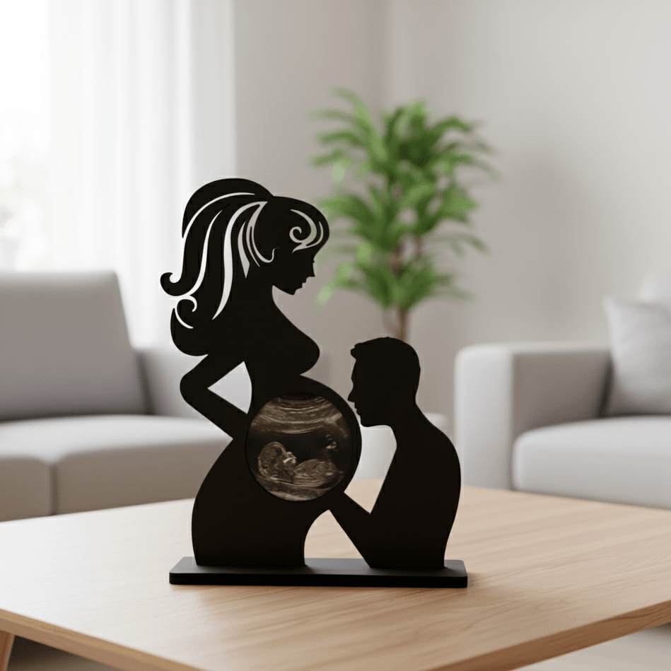 Custom table frame — couple silhouette
