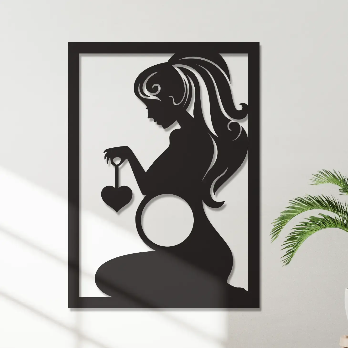 Custom wall frame — heart charm