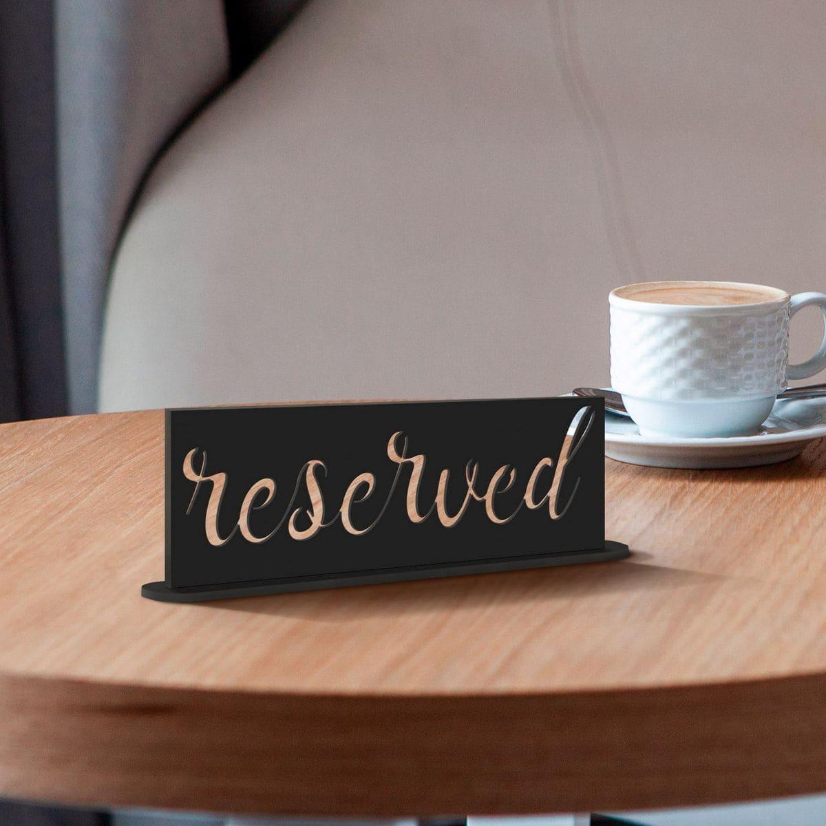 Custom table reserved sign
