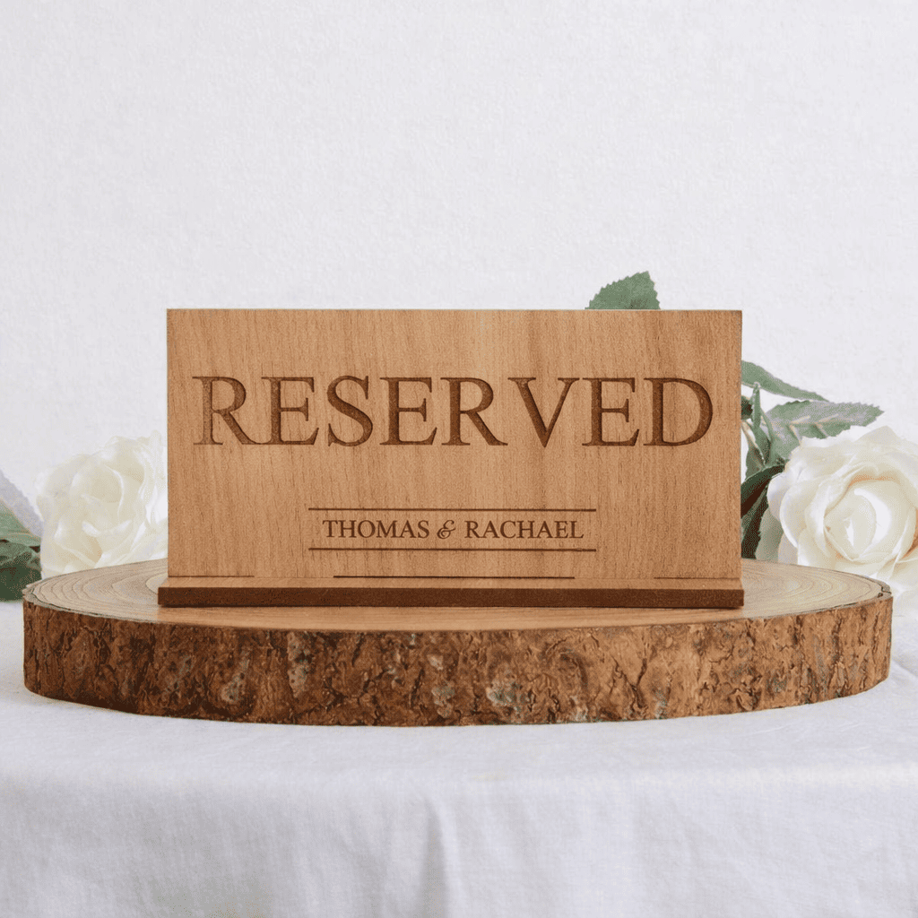 Custom personalized block reserved sign