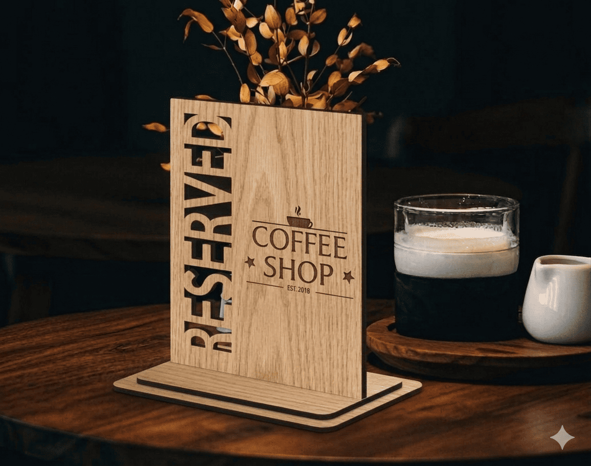 Custom vertical reserved stand