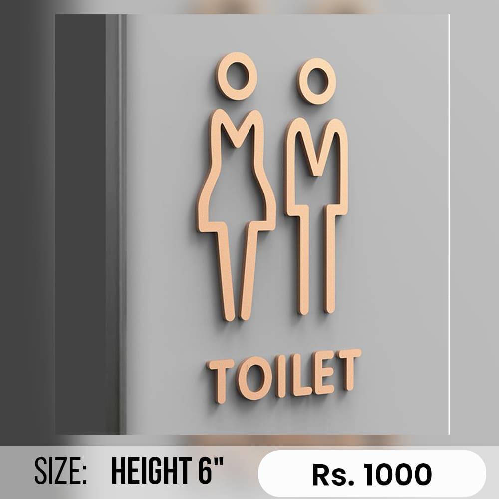 Custom restroom sign