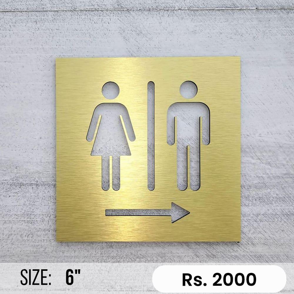 Custom formal attire restroom sign