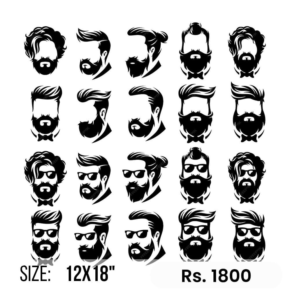 Custom hairstyle silhouette board