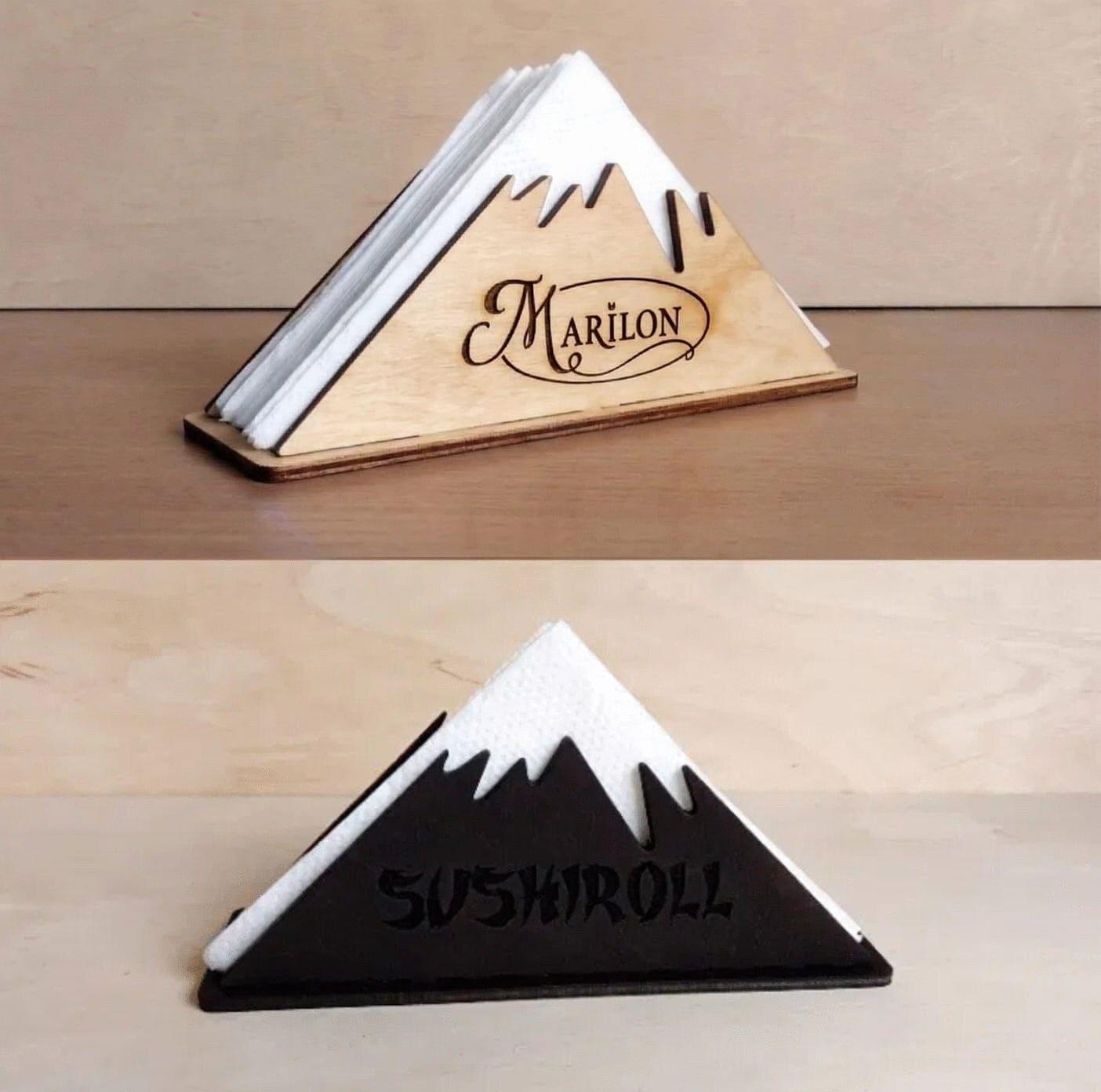 Custom mountain napkin holder