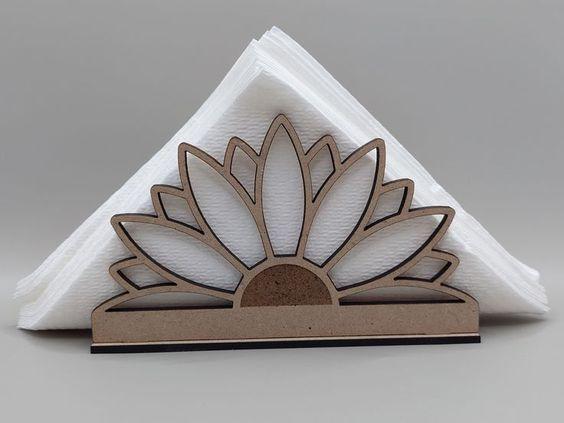 Custom lotus napkin holder